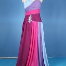 New Bridesmaid Dresses Purple Blue Chiffon Size 2-16+Custom A-line Strapless Party Dress MB180