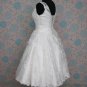Sleeveless Short Wedding Dress A-line Knee Length Lace Bridal Wedding Gown H15421