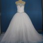 Layered Tulle Bridal Ball Gown Colorful Crystal Jewelry Lace Tulle Luxury Wedding Dresses Bl1915
