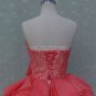 Organza Wedding Dress Red Blue Bow Pearl Prom Ball Gowns Quinceanera Dresses D2015619