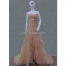 Champagne Prom Dress Corset Tulle A-line Strapless Prom Ball Gowns Dresses D2015628