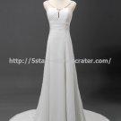 New Spaghetti Strap Wedding Gown with Beaded Flowing Chiffon A-Line Bridal Dress D2015629 New Spaghetti Strap Wedding Gown with Beaded Flowing Chiffon A-Line Bridal Dress D2015629