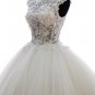 Sleeveless Bridal Dresses Jewel Appliqued A-Line Cathedral Train Wedding Dresses D2015641