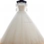 Strapless Bridal Dresses 1/2 Sleeves A-Line Floor-Length Wedding Dresses D2015652