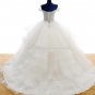 Bateau Bridal Dresses Beaded Pearl Lace Chapel Train Wedding Gowns D2015653