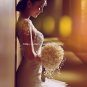 V-Neck Bridal Dresses Short Sleeves Deep Backless Monarch Train Wedding Gown D2015657