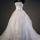 Strapless Dress Sleeveless Embroidery Organza Floor-Length Wedding Gowns D2015707 Strapless Dress Sleeveless Embroidery Organza Floor-Length Wedding Gowns D2015707