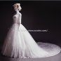 Bateau A-Line Dresses 1/2 Sleeves Embroodery Lace Cathedral Train Wedding Gown D2015710