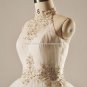 Halter Wedding Gown Sleeveless Dress Nail Bead Lace up Bridal Gown D2015714