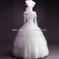Off-Shoulder Ball Gown Dress Short Sleeve Embroidery Crystal Multilayer Lace Bridal Gown D2015718