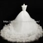 One-Shoulder Wedding Dress Sleeveless Multilayer Lace Cathedral Train A-Line Bridal Gowns D2015720