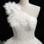One-Shoulder Wedding Dress Sleeveless Multilayer Lace Cathedral Train A-Line Bridal Gowns D2015720