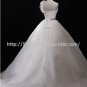 Flower One-Shoulder Bridal Gown Belt with Crystal Lace  A-Line Wedding Dress D2015722