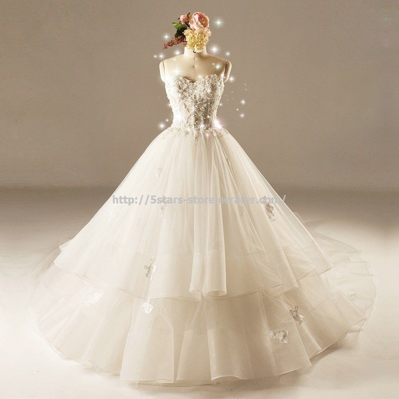 New Bandage Tube Bridal Gowns Top Crystal Luxury Wedding Dress Wedding