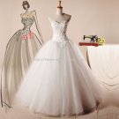 Lace Sweetheart Bridal Dress Appliqued Lace Up Ball Wedding Gown D2015758