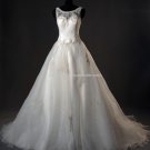 Scoop Bridal Dress V-Neck Back Lace Sweep-Train Wedding Dresses D2015761