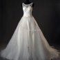 Scoop Bridal Dress V-Neck Back Lace Sweep-Train Wedding Dresses D2015761