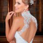 High Neck Sheer Mermaid Wedding Dresses Backless Lace Court Train Bridal Dresses D2015783