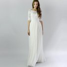 Lace Maxi Long Bride Dress With Half Sleeves Beach Wedding Dresses Princesse Wedding Gown D2015834 Lace Maxi Long Bride Dress With Half Sleeves Beach Wedding Dresses Princesse Wedding Gown D2015834
