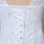 Elegent Mermaid Bridal Dress Three Quarter Sleeve Floor Length Lace Wedding Dress D2015839