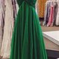 Sweetheart Wedding Dress Cap Sleeve Hollow Back Green Prom Dress Gown D2015848