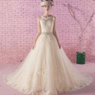 Jewel Neck Bridal Dress Sleeveless Hollow Zipper Long Wedding Dresses D2015852