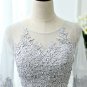 Scoop Neck Floor Length Evening Gowns See Through Lace with Sequins and Beading Dresses D2015903