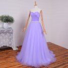 Sweetheart Lace Party Gowns Beading Belt Long Banquet Blue Red Purple Pink Tulle Prom Evening Dress