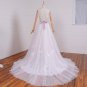 Lace Wedding Gown Sheer Bodice Sleeveless V-neck A-line Lilac Light Travel Beach Bridal Dresses 2018