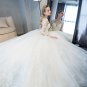 Long Sleeves Wedding Dress Sheer V-neckline Full Lace Ball Gowns Tulle Ball Gown 2018 Bridal Dresses