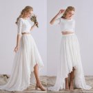 Short Sleeves Wedding Dress A-line Full Lace Bridal Wedding Gown Two Pieces Dresses 2018 Short Sleeves Wedding Dress A-line Full Lace Bridal Wedding Gown Two Pieces Dresses 2018