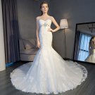 Cap Sleeves Lace Bridal Gowns Tulle Appliques Trumpet Mermaid Beaded Wedding Gowns 2018
