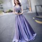 A-line Formal Gown Lilac Satin Lace Beading Long Mother of the bride Lady Party Prom Dress 2018