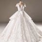 Cap Sleeves Lace Wedding Dress Appliques Puffy Ball Gowns Luxury Bridal Gown Dresses 2018