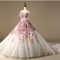Lace Wedding Dress Wine Flora Puffy Ball Gowns Bridal Gown Princess Dresses 2018