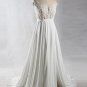 Beach Wedding Dress Lace Top Empire Waist Maternity Lace Bridal Gowns Travel Plus Size Wedding Gown