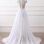 Beach Wedding Dress Empire Waist Maternity Lace Bridal Gowns Travel Sheer Lace Top Wedding Gown