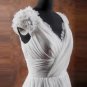 Beach Chiffon Wedding Dress Empire Waist Maternity Lace Bridal Gowns Travel Lace Wedding Gown