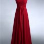 Long Bridesmaid Dresses Coral Blue Purple Wine A-line Corset Chiffon Wedding Long Party Dress