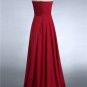 Long Bridesmaid Dresses Coral Blue Purple Wine A-line Corset Chiffon Wedding Long Party Dress