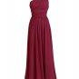 Long Bridesmaid Dresses Coral Blue Purple Wine A-line One Shoulder Chiffon Wedding Party Dress