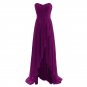 Long Bridesmaid Dresses Coral Blue Purple Wine A-line Hi-low Chiffon Stock Wedding Party Dress