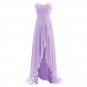 Long Bridesmaid Dresses Coral Blue Purple Wine A-line Hi-low Chiffon Stock Wedding Party Dress