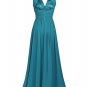 Long Bridesmaid Dresses Coral Blue Purple Wine A-line Halter Chiffon Wedding Party Dress