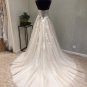 Blush Wedding Dress Sheer Bodice Spaghetti Lace Bridal Gowns Travel Lace Wedding Gown H18521