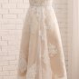 Beach Lace Wedding Dress Spaghetti Two Pieces Lace Bridal Gowns Travel Hi-low Wedding Gown