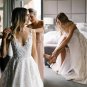 Lace Wedding Dress Sleeveless Bridal Gowns Boho Beach Wedding Gown H1953