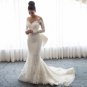Detachable Train Wedding Dress Long Sleeves Mermaid Bridal Wedding Gown H9530