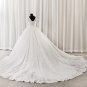 Lace Wedding Dress V-neckline Short Sleeves Bridal Ball Gowns Wedding Gown H9531