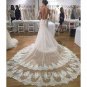 Lace Wedding Dress Long Sleeves Beading Mermaid V-neckline Bridal Gown D9127